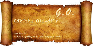 Gáthy Olivér névjegykártya